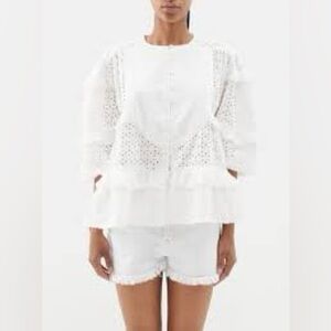 Wiggy Kit Campo Broderie White Eyelet Blouse